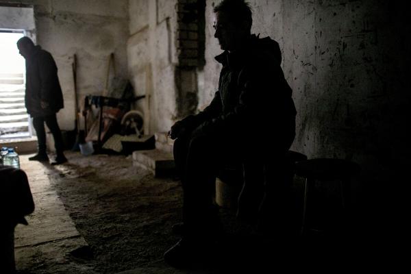 Image from Ukraine-Russia War - Residents of Saltovka, staying in an underground...