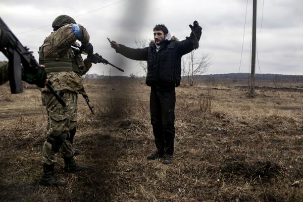 Ukraine-Russia War - On the outskirts of Irpin city a civilian, suspected of...
