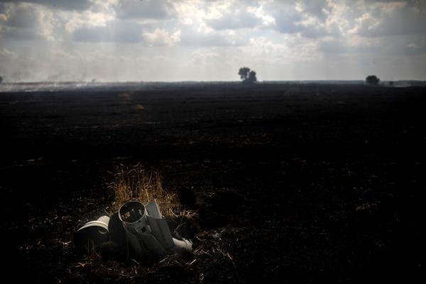 Ukraine-Russia War - A burnet wheat field as a result of Russian army...