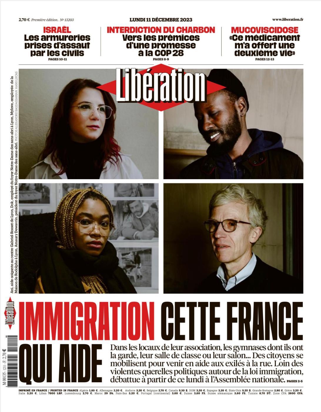 Libération  / "Immigration, cette France qui aide"