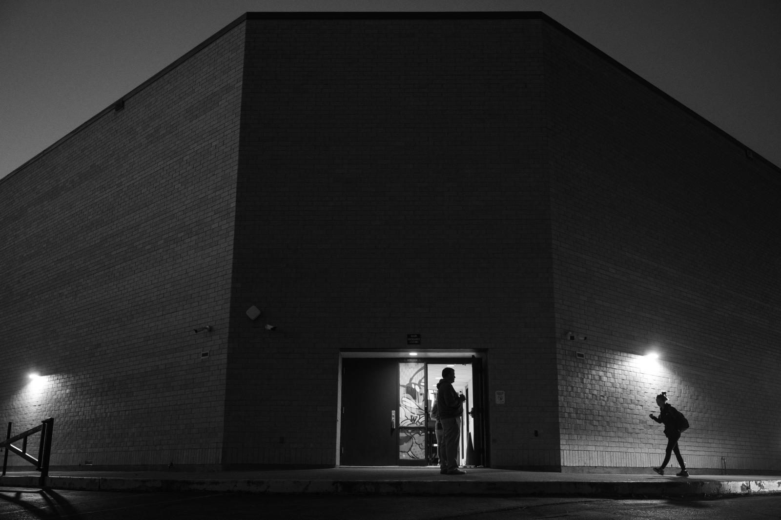 Kind Words, Big Differences - In the early morning hours before the start of classes, Vaughn waits outside the school&#39;s...