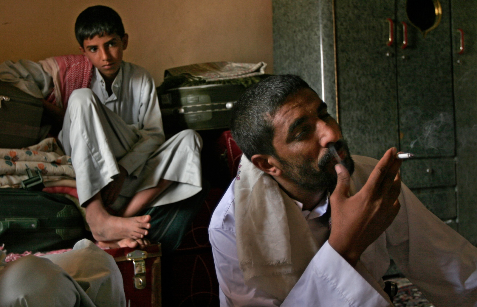 Yemen: Surviving Tribal Wars - Sheik Rabea relaxes in one of his three homes in Al Jawf....