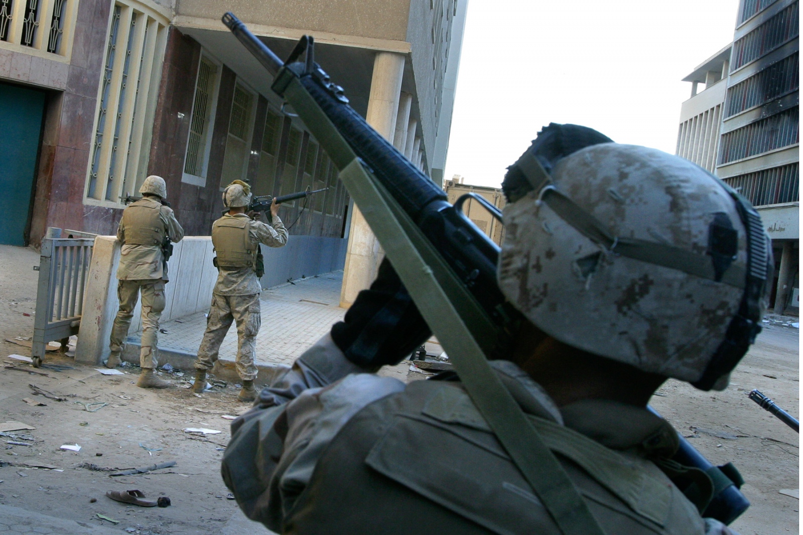 War's Toll on Iraq, 2003 -                                 U.S. Marines hear...