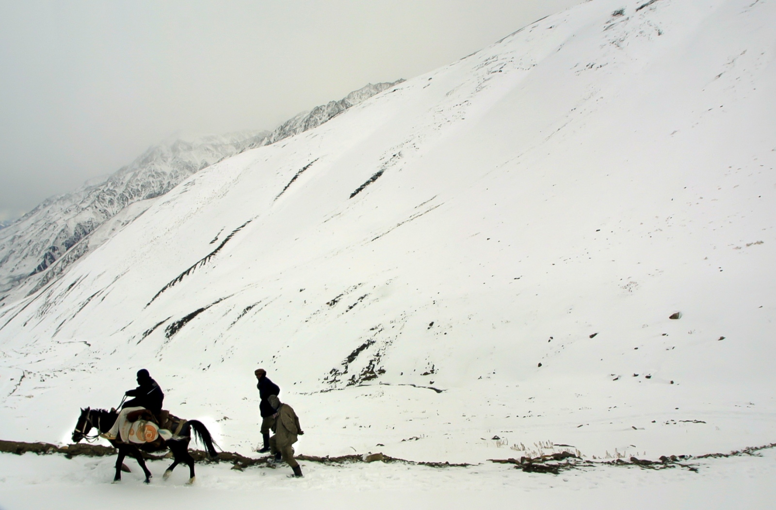 Onward to Kabul - Fifteen thousand feet up on the Anjuman pass a blizzard...