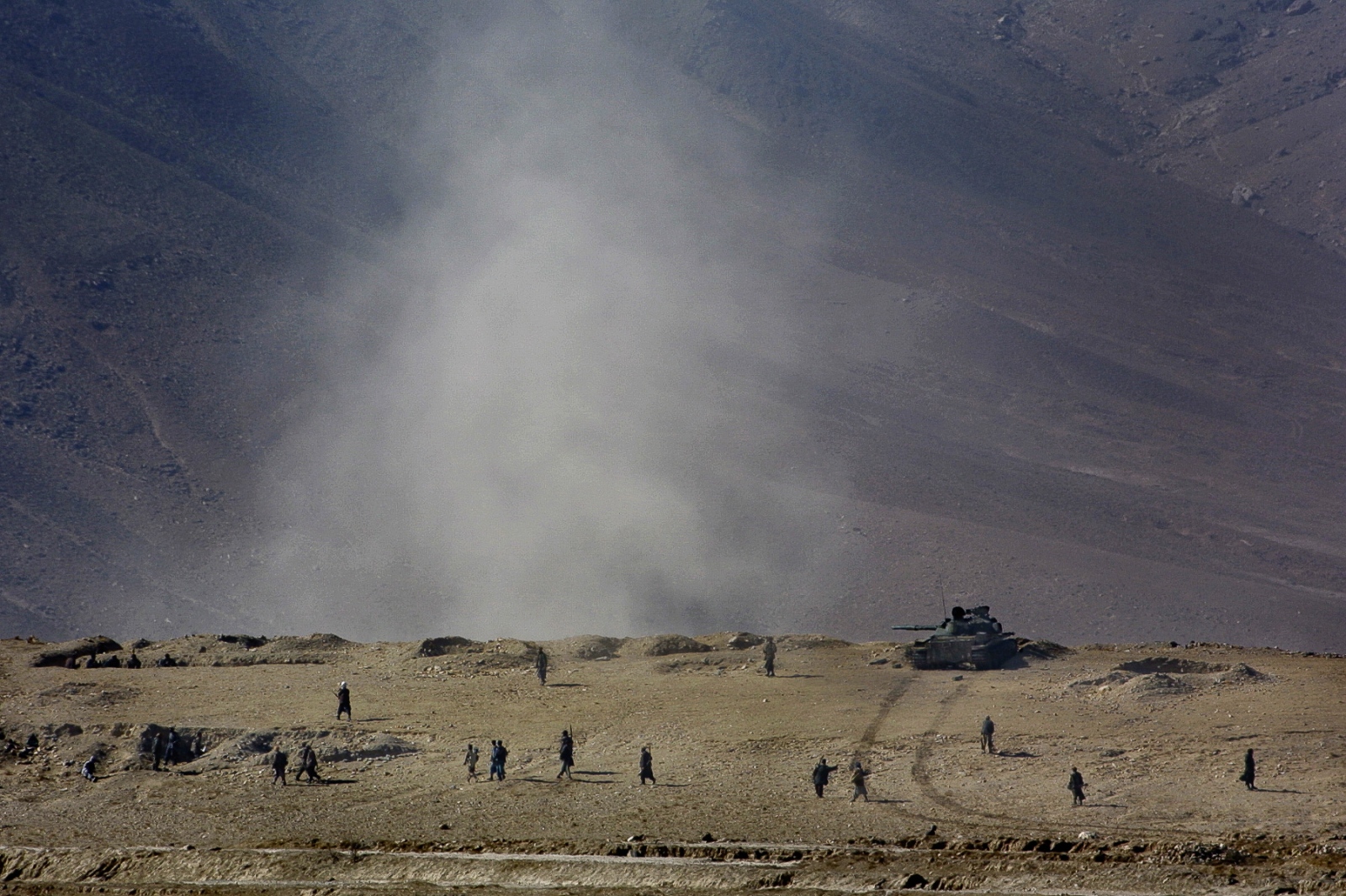 Onward to Kabul - Tank shells pepper Taliban positions outside of Kabul....