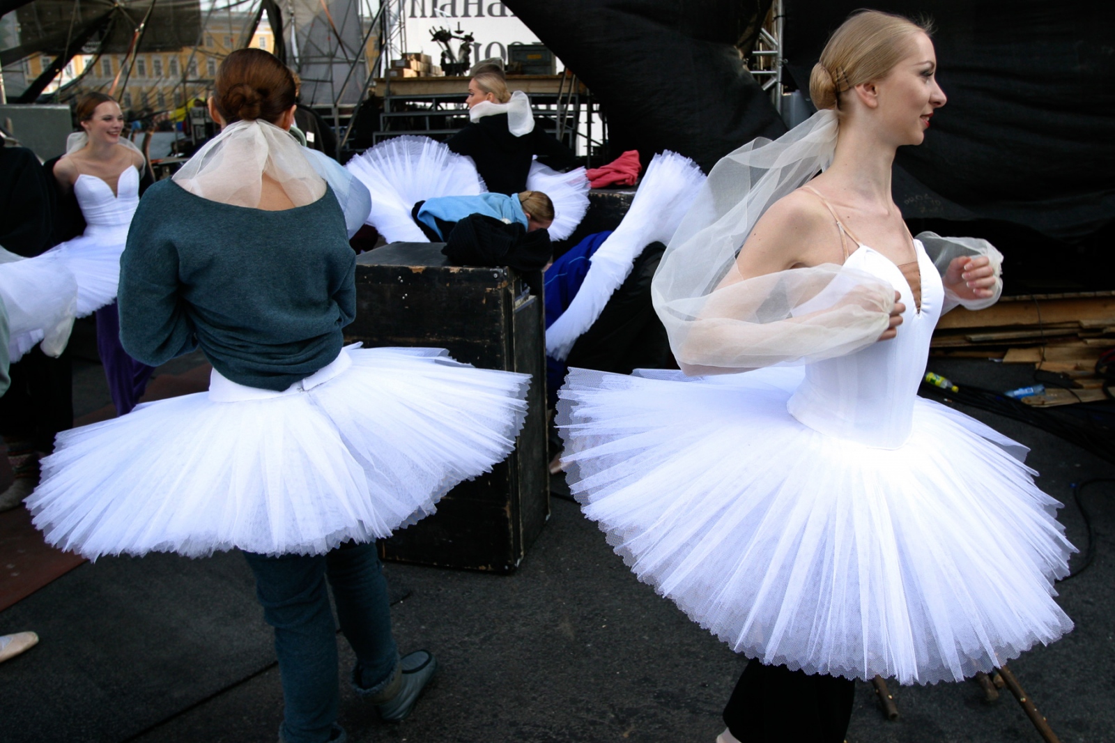 Russia - St. Petersburg Celebrates -                 Members of the Mariinsky Ballet shed...