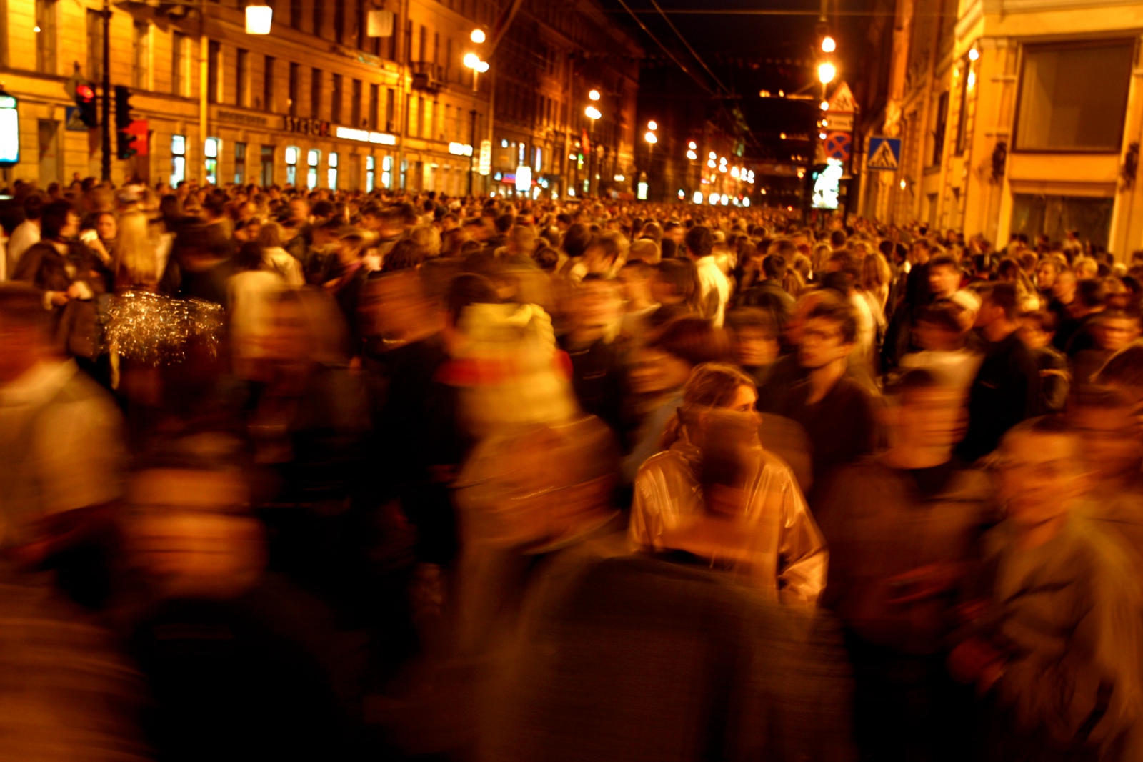 Russia - St. Petersburg Celebrates -                 Over a million people jammed the streets...
