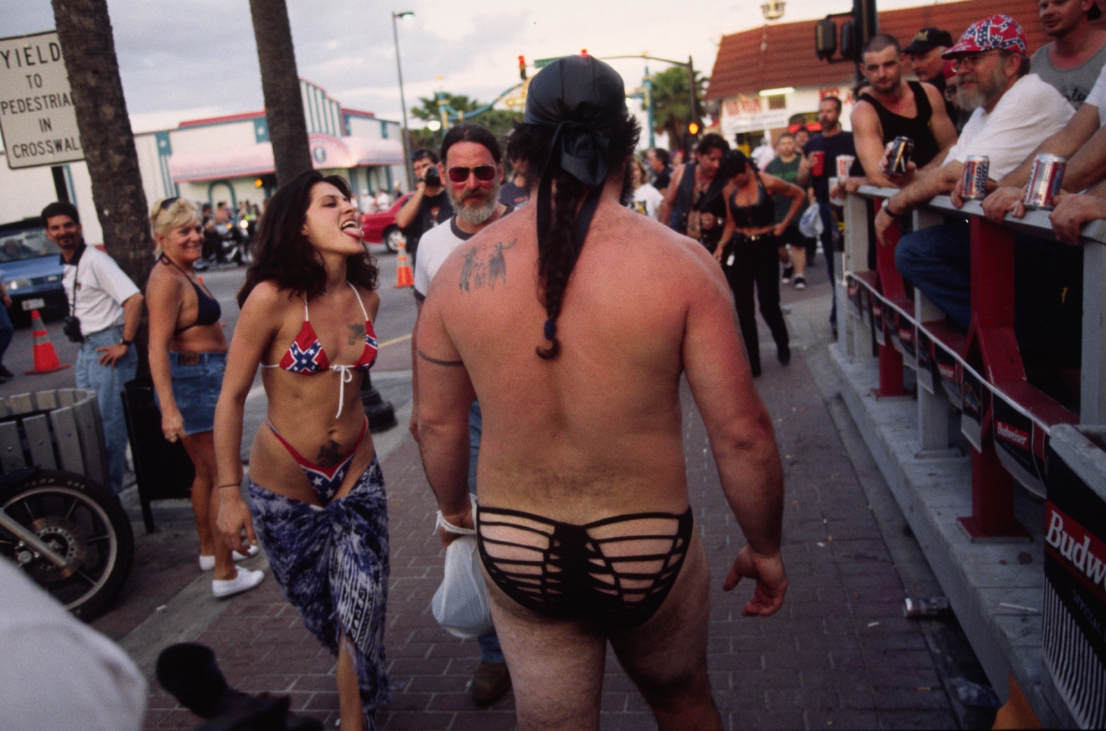 Bike Week - This biker's outfit created a stir as he walked along...