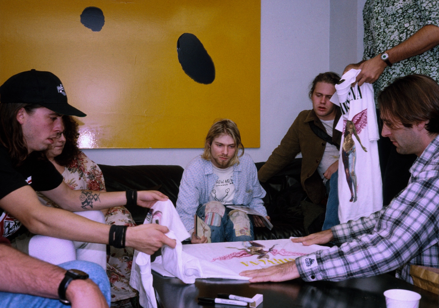 ROCK N ROLL FOR LIFE, NY TIMES MAGAZINE - Nirvana approving merchandise for In Utero Tour, New York...