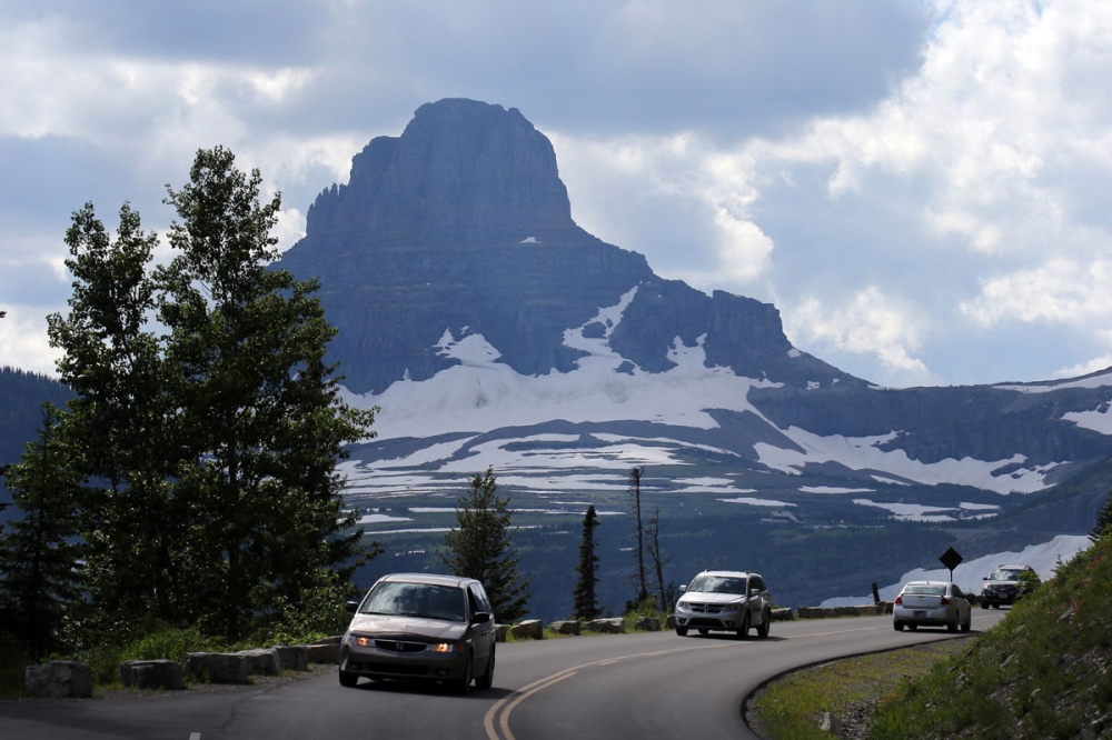  "Going- to-the-Sun Road" Â a scenic mountain road in Glacier National Park in Montana.Â 