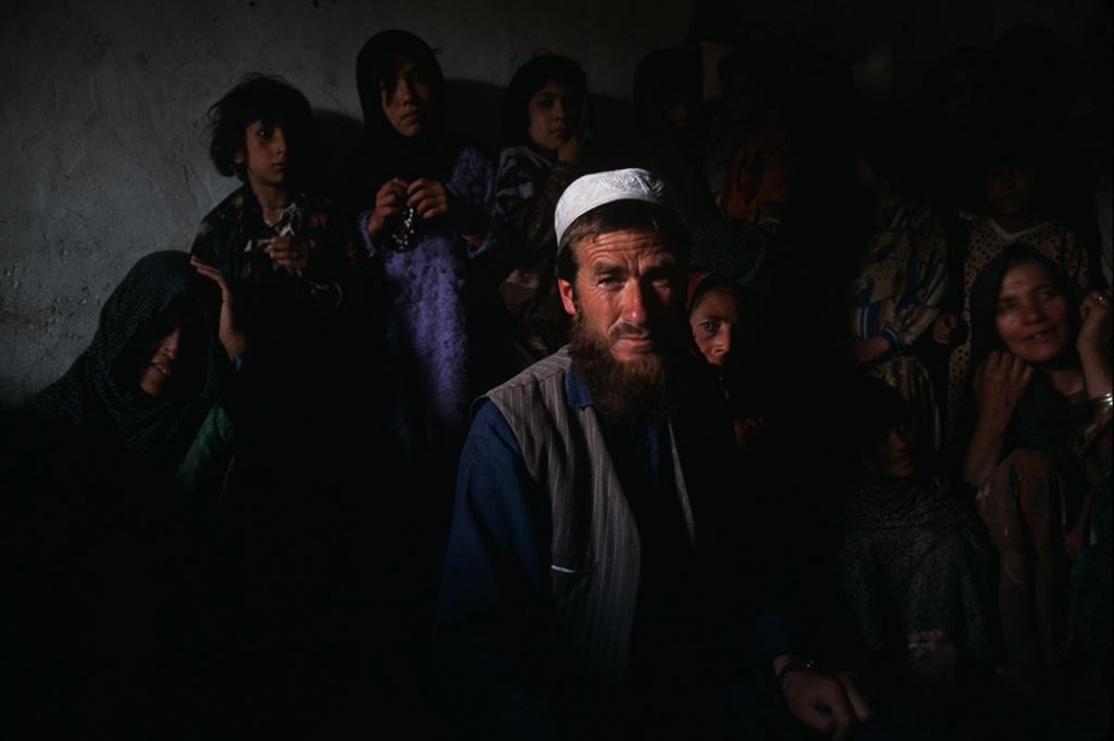 Image from Afghanistan - Logar Province, 1998.  A local Taliban leader at his...