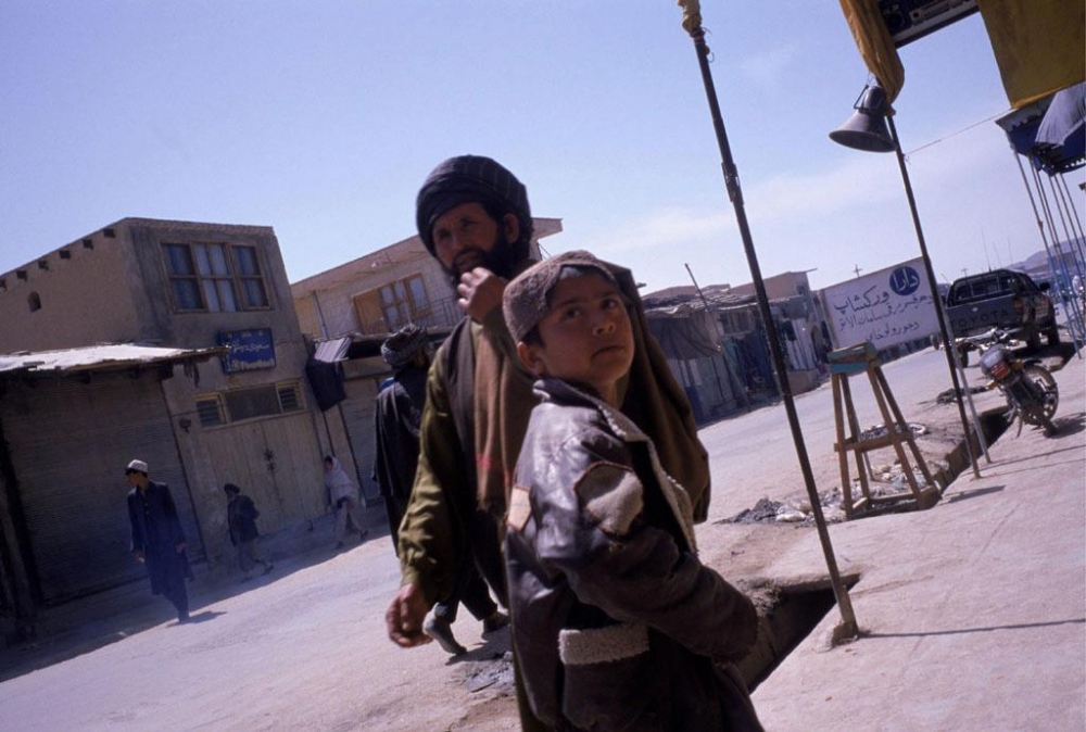 Image from Afghanistan - Kandahar, 2000    Street scene and loudspeaker...