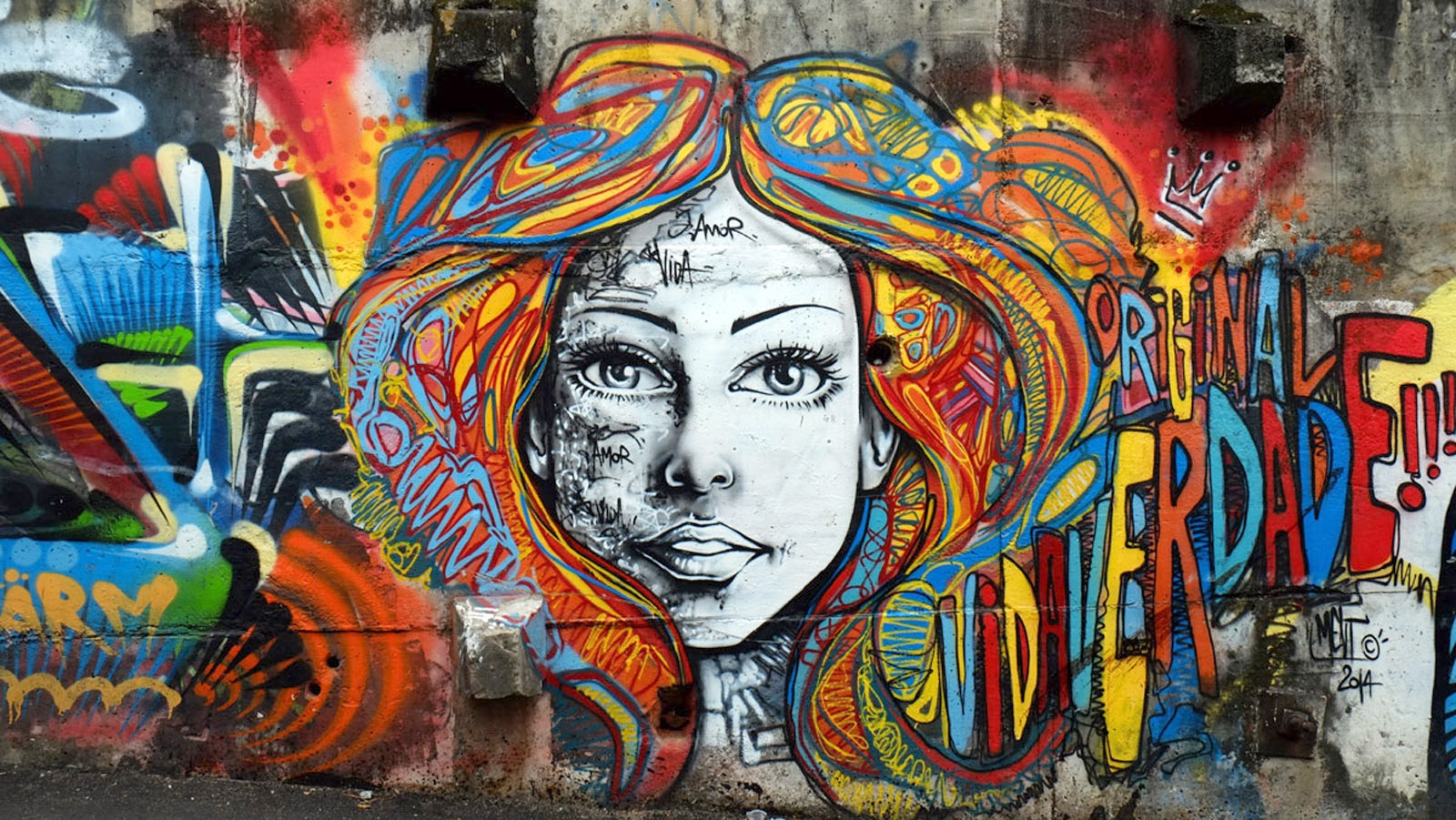 Street art, graffiti art, wallpaper
