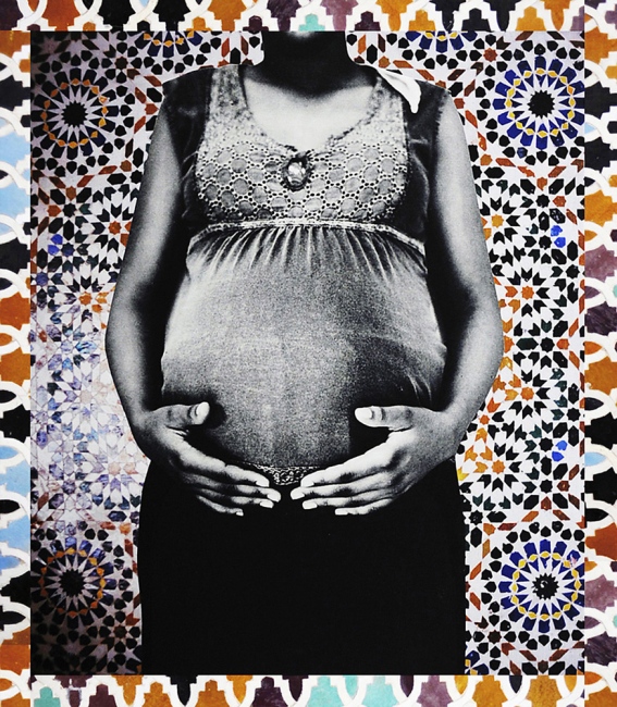  n.51 Femme enceinte c&eacu...hes Collage of cut photographs 