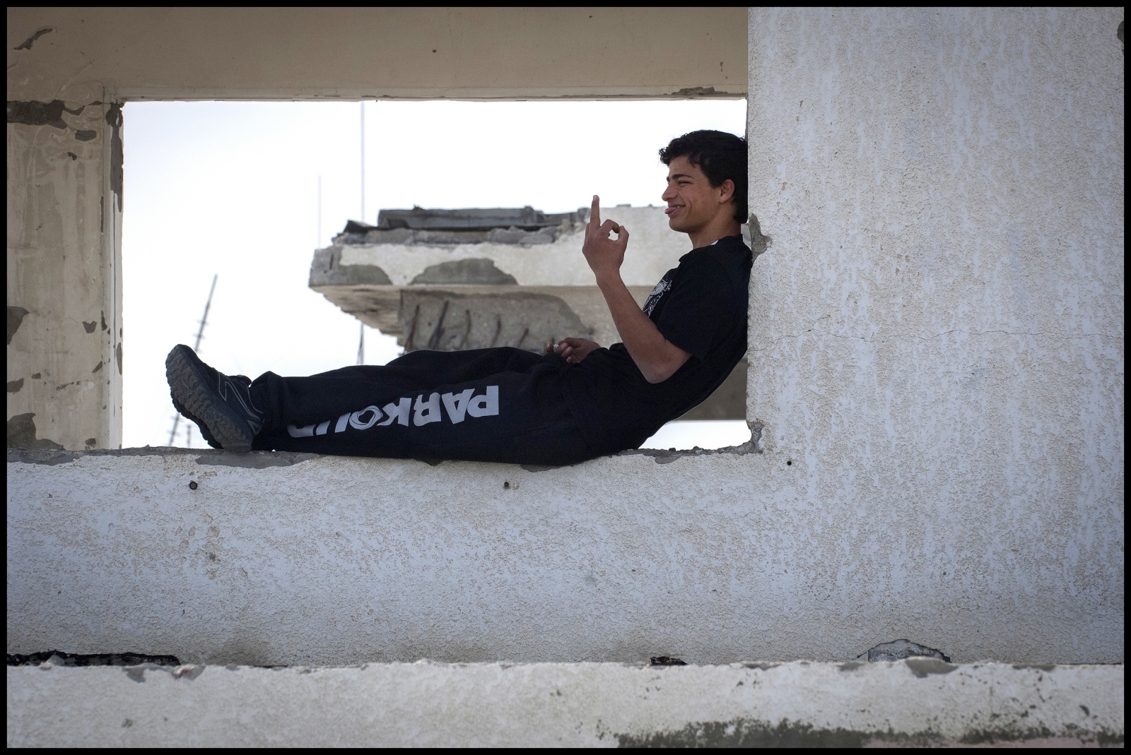Parkour in the Gaza Strip.