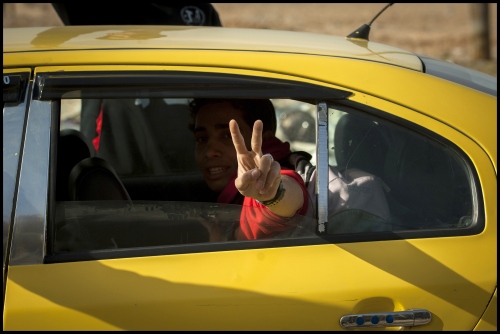    19 year old Essam Dahaman leave by Taxi Beit Hanoun, Northern Gaza Strip. EssamÂ is a member of the Gazan Parkour team '3 Run Gaza'.   