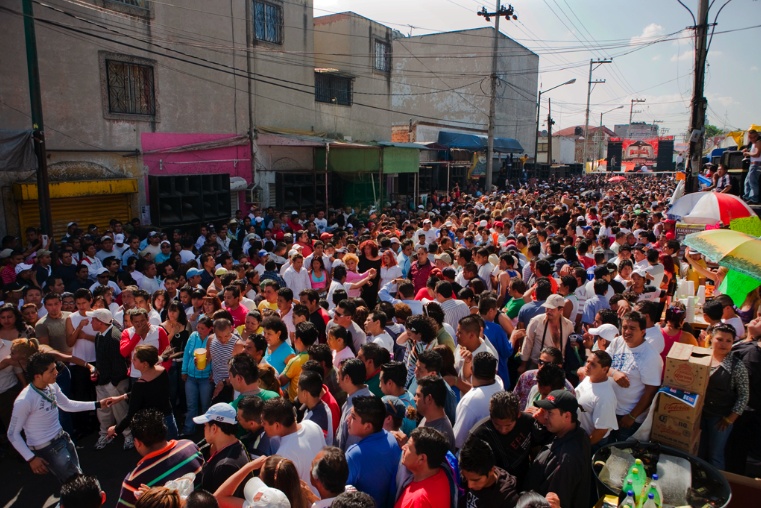 Sonidero Culture - The streets of Tepito neighborhood are overcrowded with...