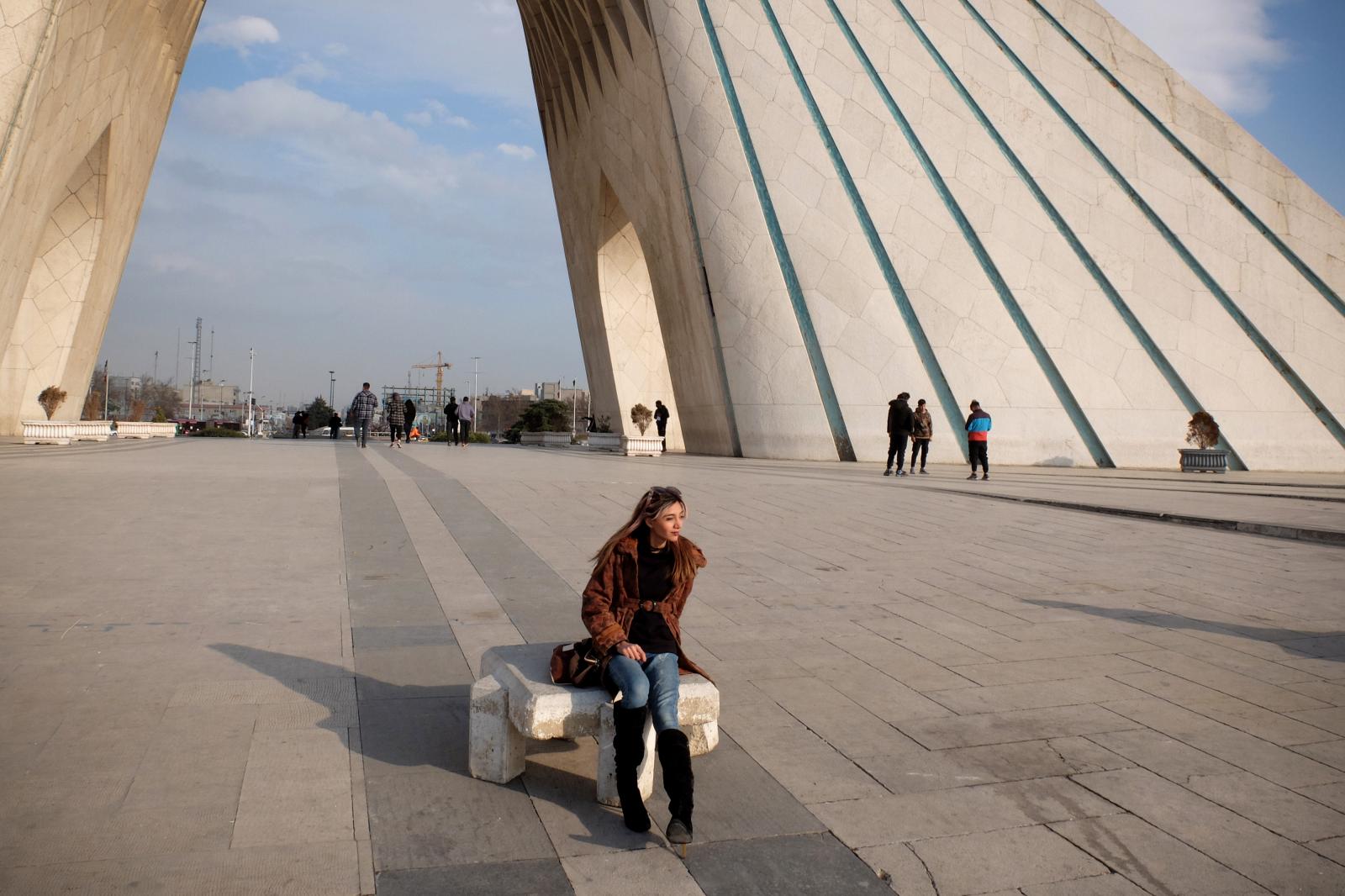 An Iranian young woman without ...39;s clerical rule. Tehran Iran