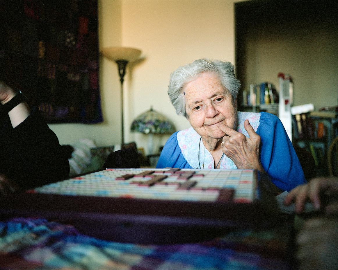 Caregivers -                                 Edna playing Scrabble,...