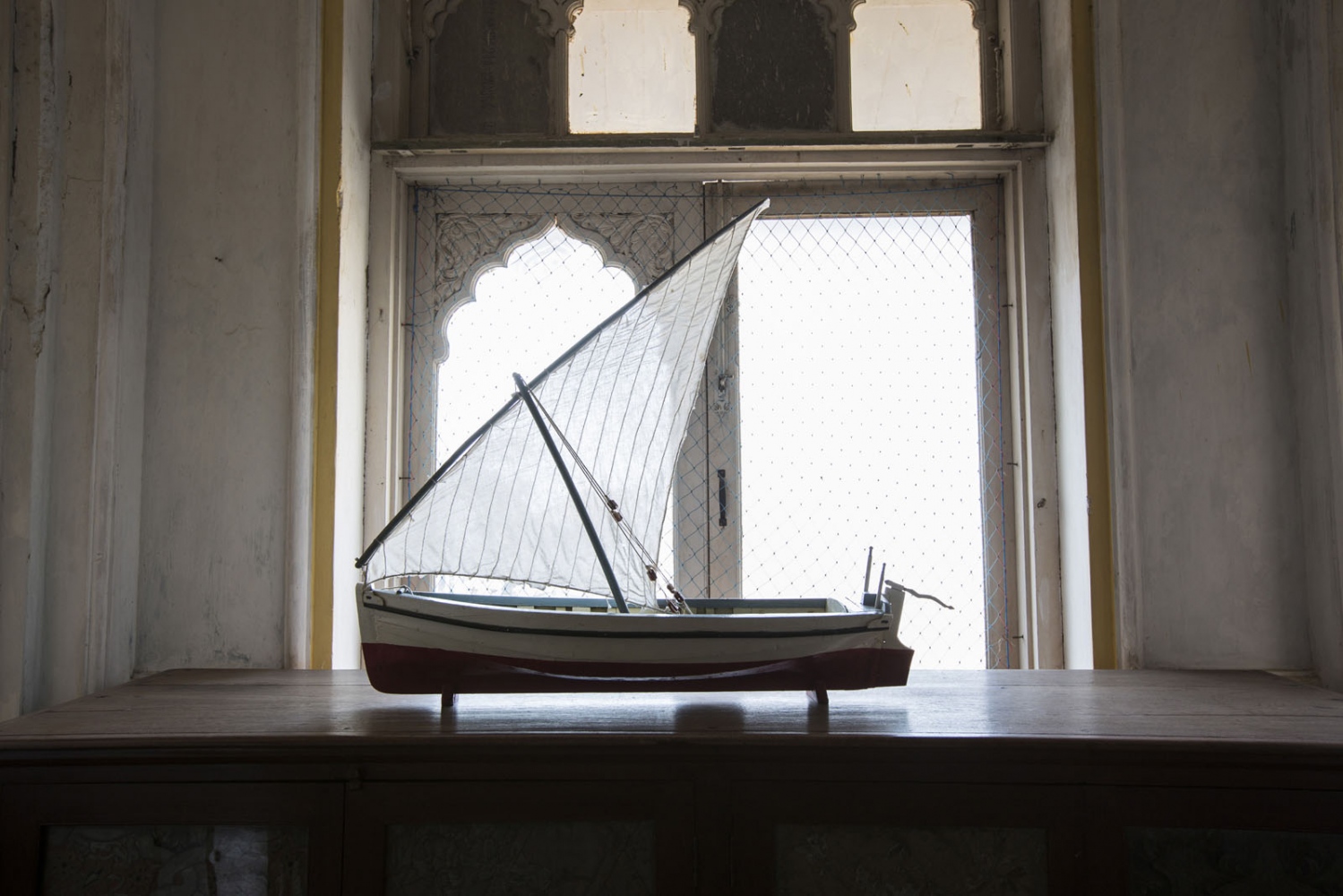 SOUTH ASIA'S AFRICAN DIASPORA -                 The model of a dhow boat built by a...