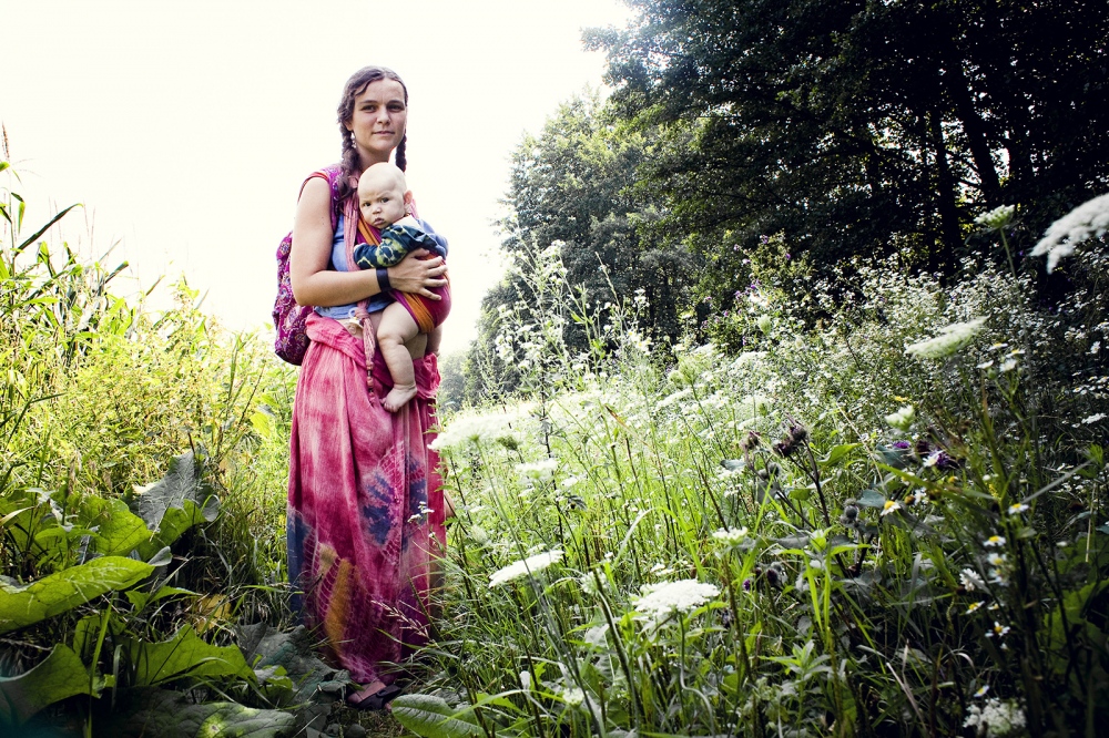  A mother at the Rainbow summerÂ gathering in Slovakia in 2012 
