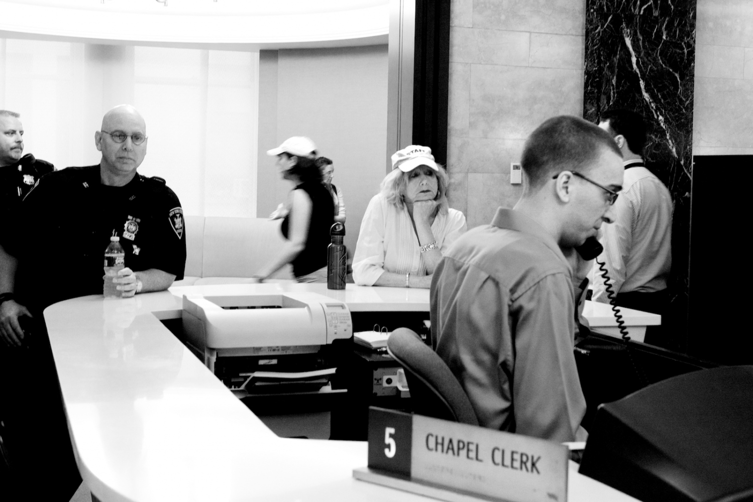 Same-Sex Marriage -  Chapel clerk's desk at the Manhattan City Clerk's...