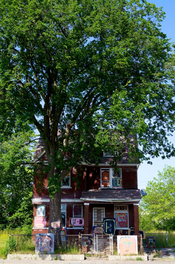 Heidelberg Project -  House Under Tree. Detroit, Michigan, June 2011 