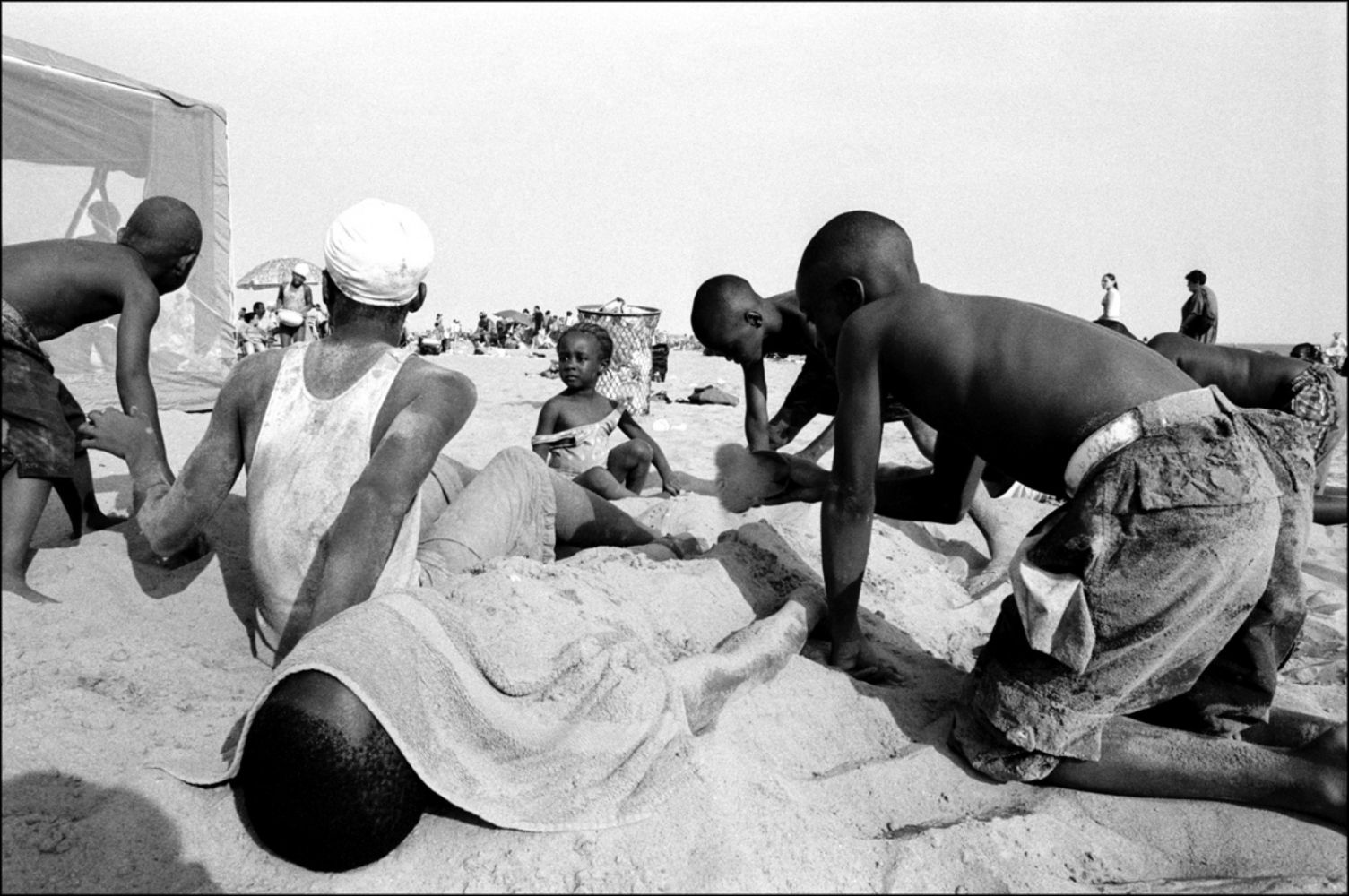 Coney Island 2004 -  Bury Sam in the Sand, Coney Island, NY, July 4, 2004   