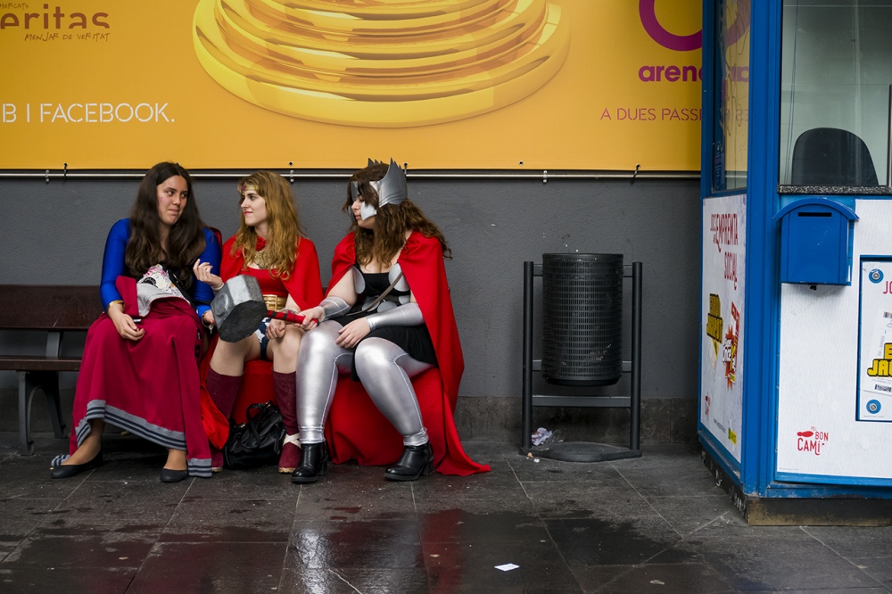  Thor, Wonder Woman and Super Girl. Barcelona. 2016 