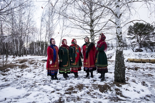 Image from WOMEN IN WAR, UKRAINE -                                 Kolyadki singers come to...