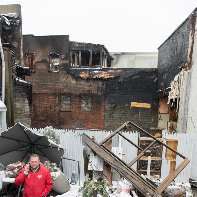 Sag Harbor Fire Destroys Iconic Theater / Lindsay Morris for NY Times