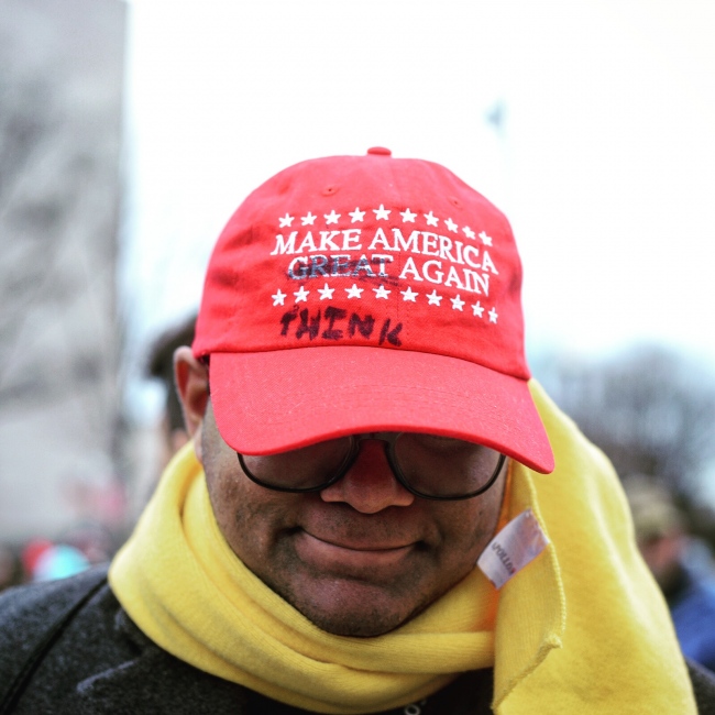 Protest  - Make America Think Again. Washington D.C. January 20th, 2017