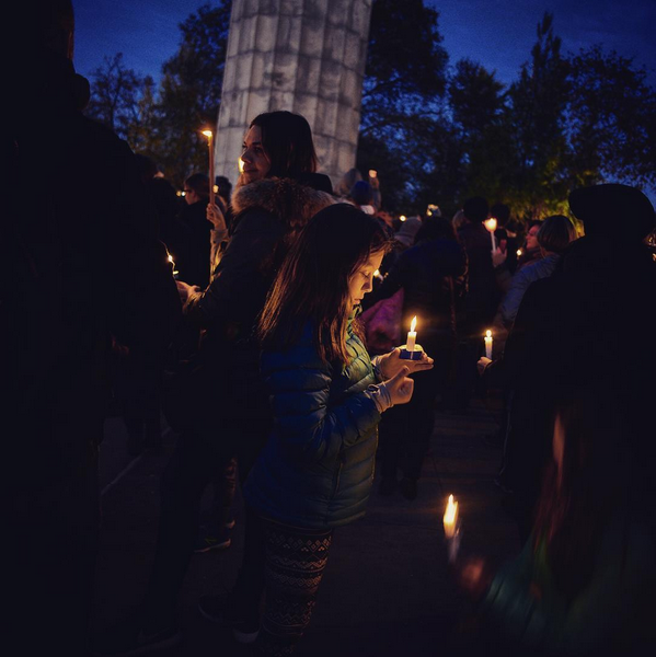 Image from Protest  - A post-election vigil is held at Fort Greene Park in...