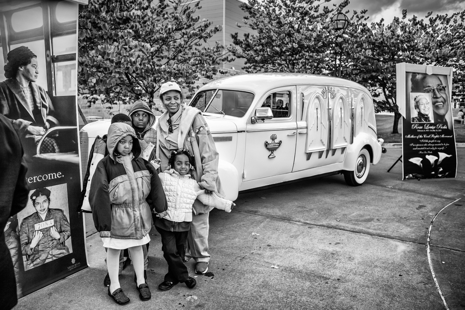Detroit Portfolio -  Rosa Parks Hearse  Funeral event at the African American...