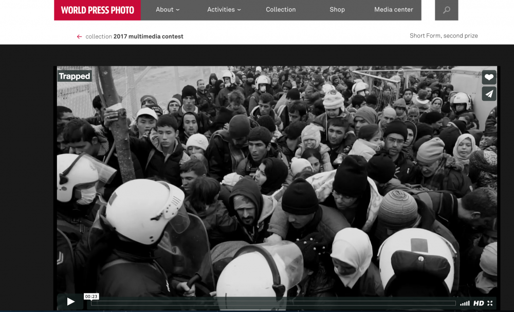 Trapped, second prize in the category Digital Storytelling Contest (short form) at the World Press Photo Awards.