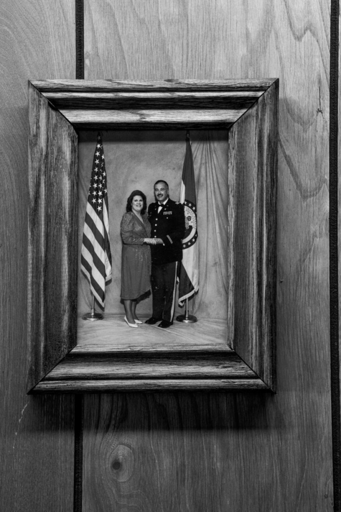 Dan Miles - A picture of Dan and Kathy Miles hangs on his office wall...