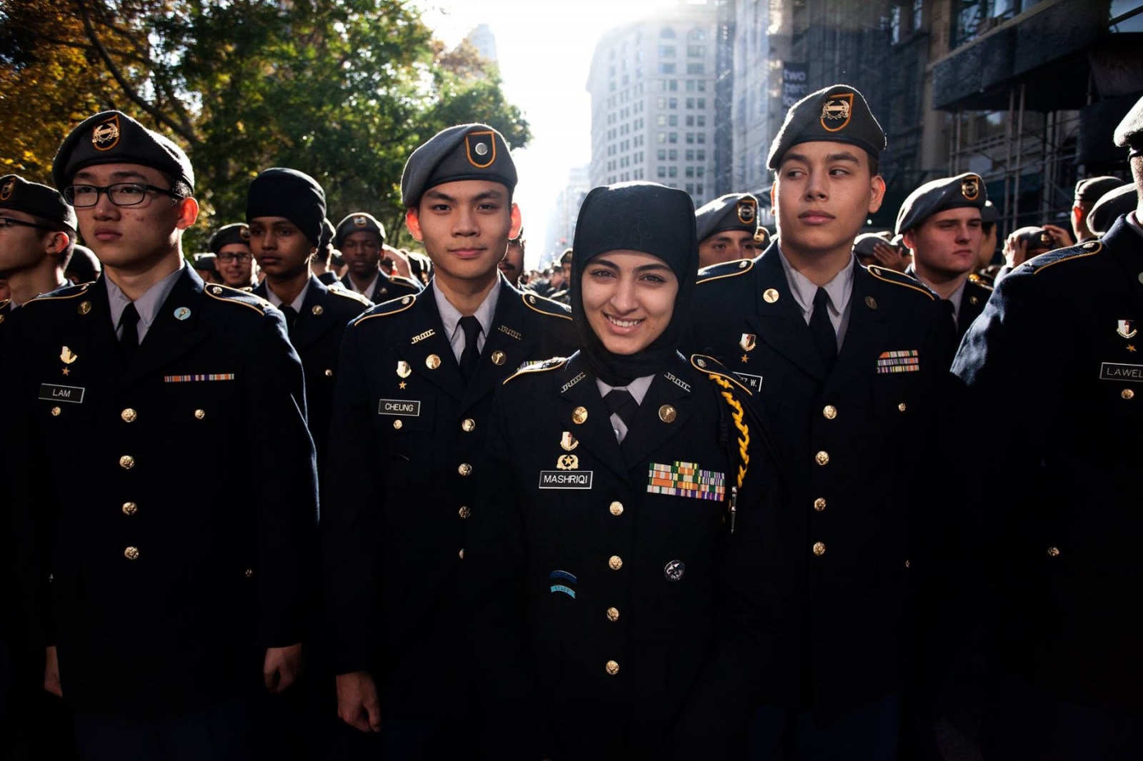 Life in New York Colour - Cadet Major Salema Mashriqi, age 17, her family is...