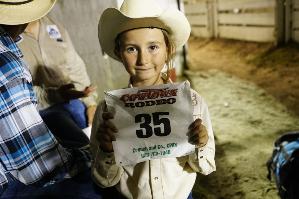  Â Petite and small 8-year old Cheyenne Gugliotti has won the 2014 Barrel Racing Championship for her age group. She attended Cowtown Rodeo last Saturday, not to compete, but to make sure her father is OK. Every Saturday when he competes in bull riding, she is there by his side while Cheyenne's mom is recovering from injuries to her face after a horse riding accident; some of the bones on her face were broken. They both attend cowboy church to pray for his safety. Last Saturday, her father shirt was torn but otherwise, he was okay. They live in Connecticut on a ranch; her father is the 3rd generation of horsemen. 
