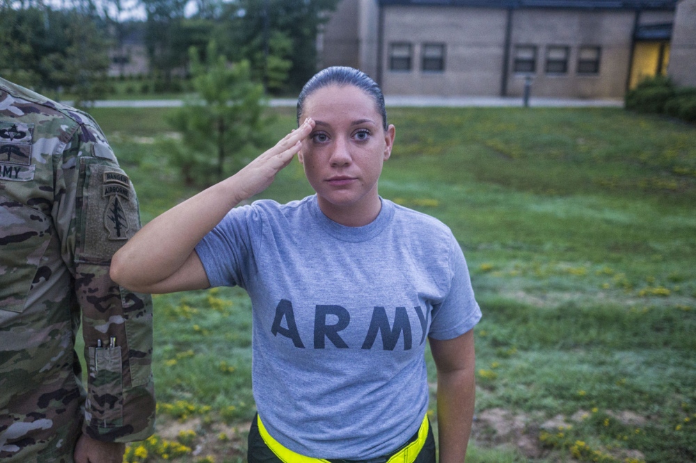  DEVIN REDDING in her US Army uniform at Fort Bragg, North Carolina. She is the 2015 Miss Rodeo North Carolina and First Lieutenant/ Finance Officer at Fort Bragg Special Forces Airborne. She spent three tours serving as a Finance Officer in both Fort Bragg and Kabul, Afghanistan. (August 22, 2015)Â (Kevin C. Downs/Agence Cosmos) 