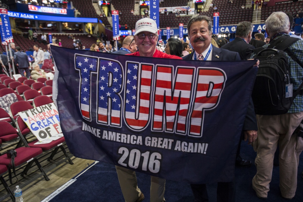 Image from The 2016 Republican National Convention - Trump supporters at the Republican National Convention in...