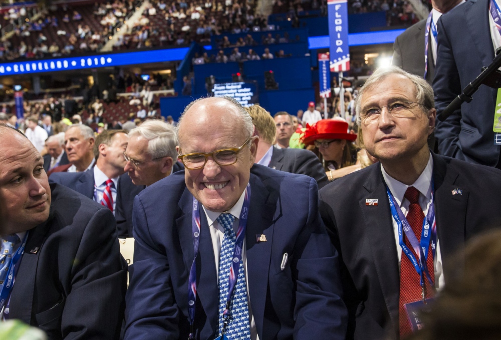 Image from The 2016 Republican National Convention - Former NYC Mayor, Rudy Giuliani after he gave his...