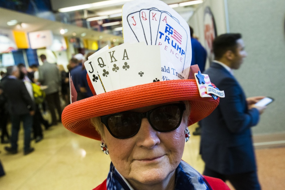 Image from The 2016 Republican National Convention - Trump supporter inside the Republication National...