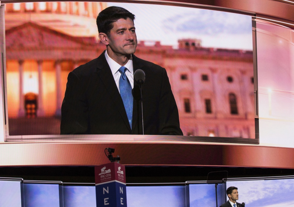 Image from The 2016 Republican National Convention - Speaker of the House of Representatives Paul Ryan at the...