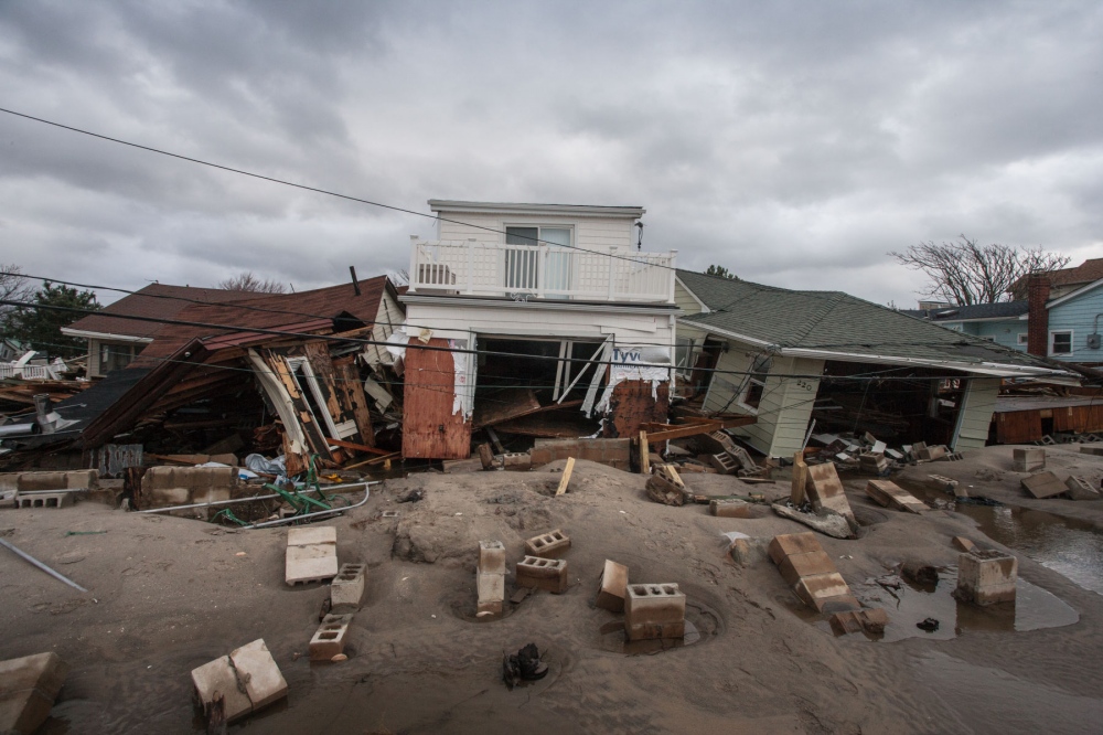 Destroyed house in Breezy Point after Hurricane Sandy. 