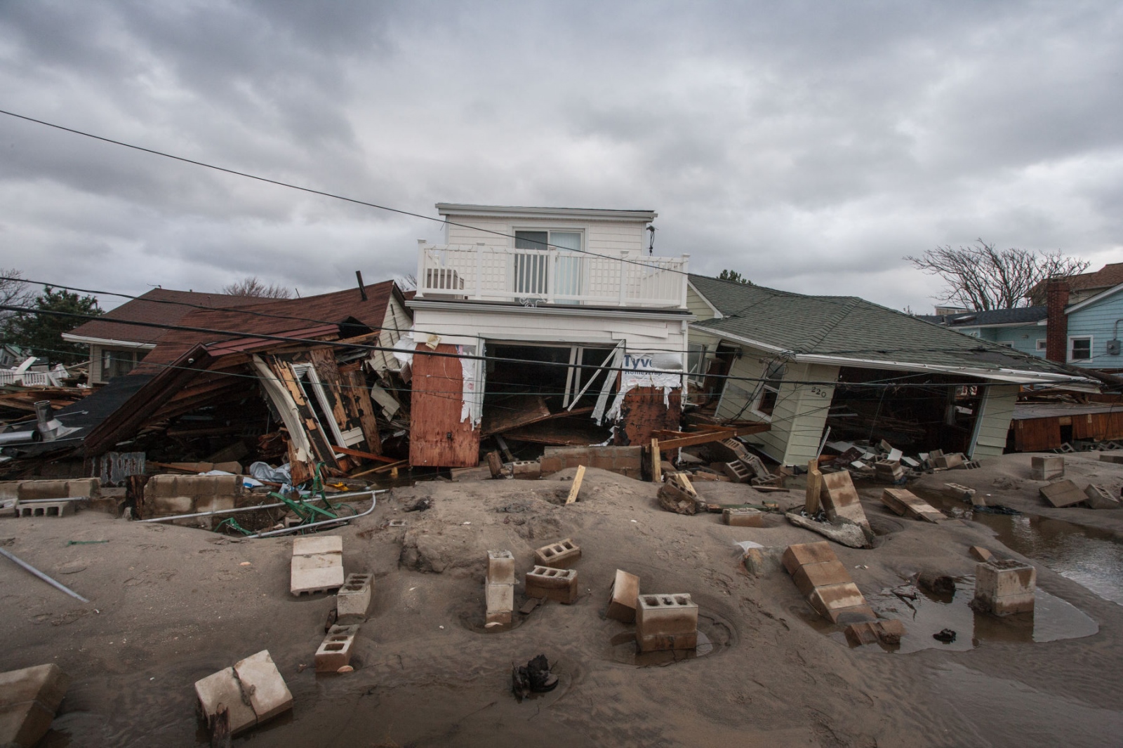 The Rockaways After Hurricane Sandy - Destroyed house in Breezy Point after Hurricane Sandy. 