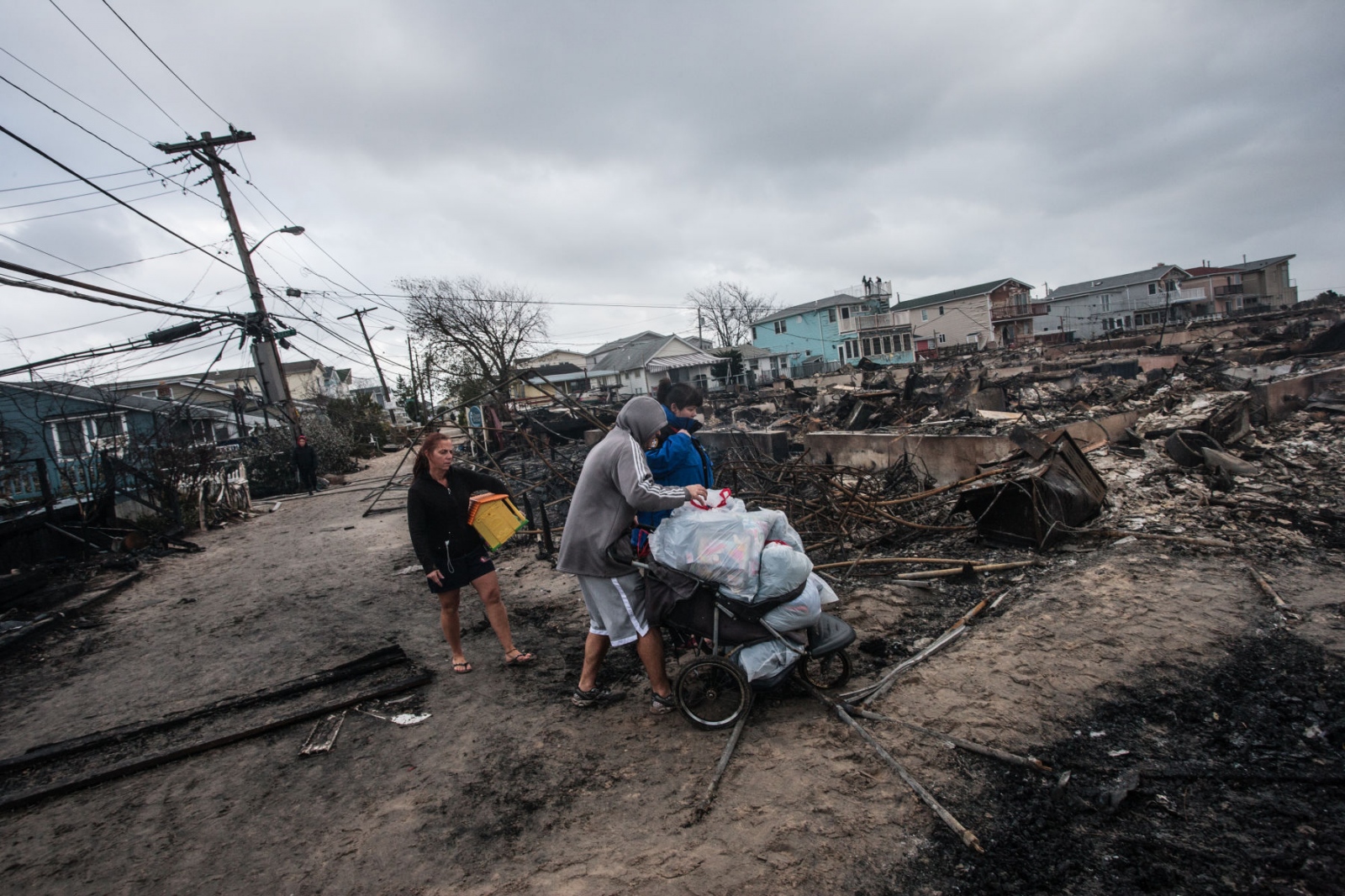 The Rockaways After Hurricane Sandy - Residents of the fire devastated area of Breezy Point...