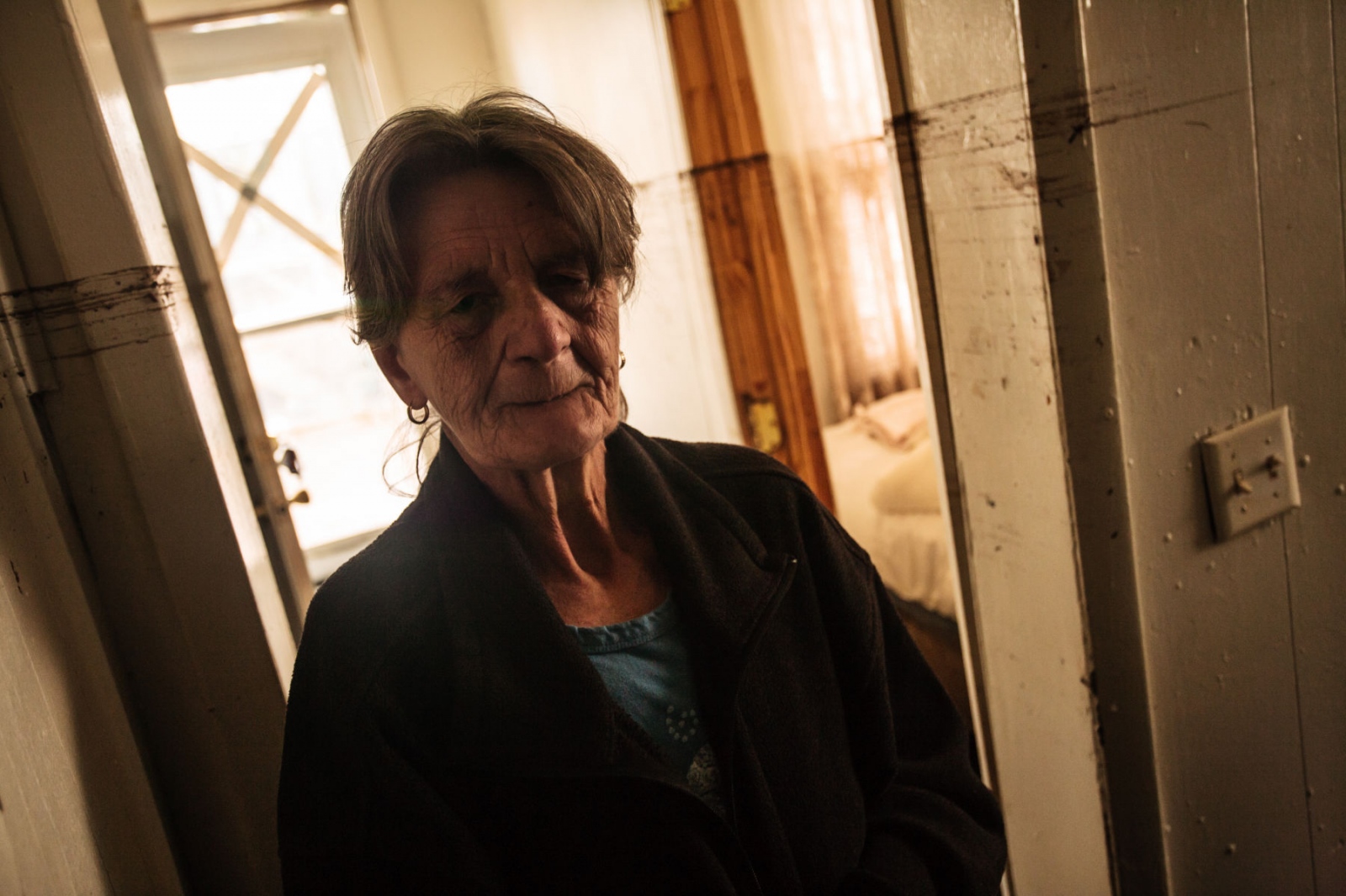 The Rockaways After Hurricane Sandy - Marion Millinghaus, aged 70, enters her apartment after...