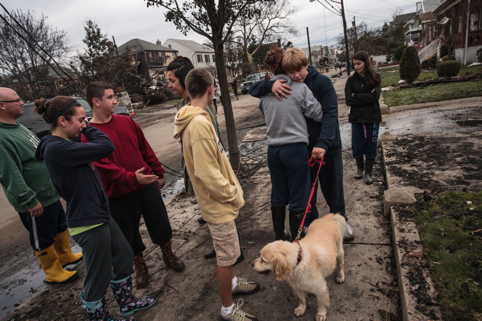 The Rockaways After Hurricane Sandy - Cassie and Victoria are greeted by friends on Beach 130th...