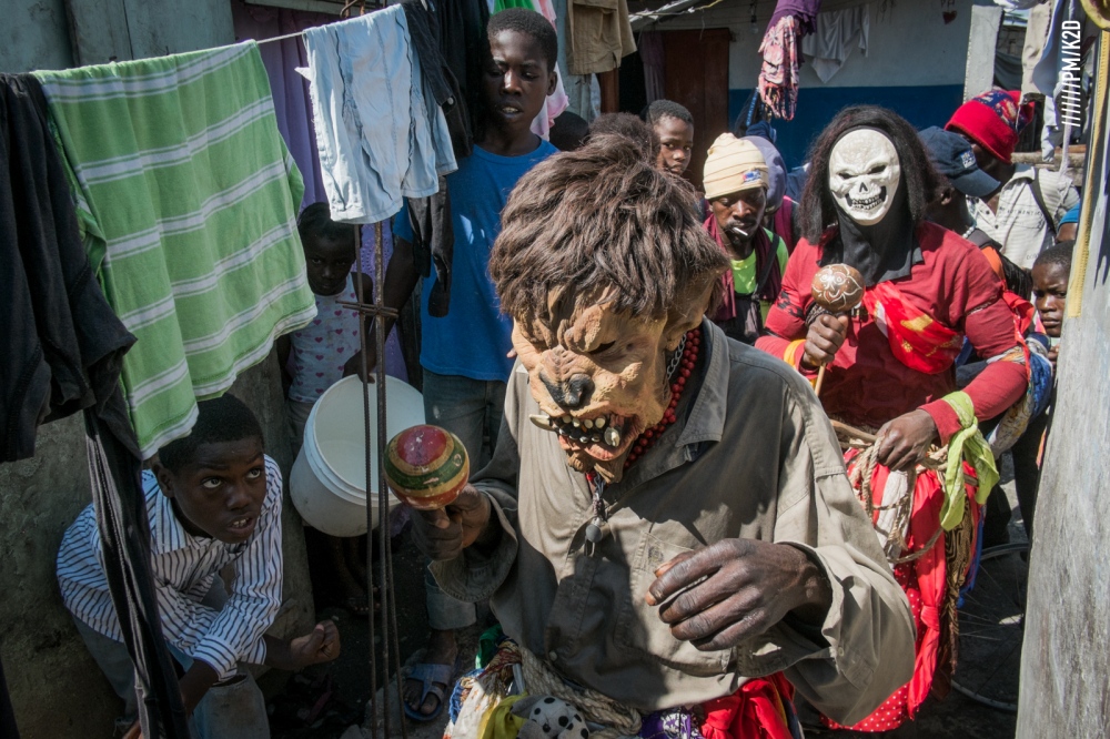 Carnival in the popular district of Savane at Cayes, Haiti.