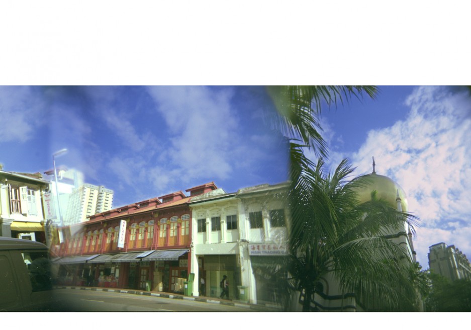 HOLGA SKETCHBOOK - Singapore street with Sultan Mosque